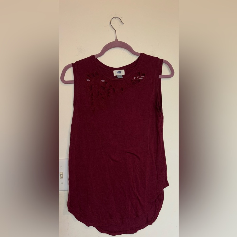 Old Navy Red Cut Out Sleeveless Tank